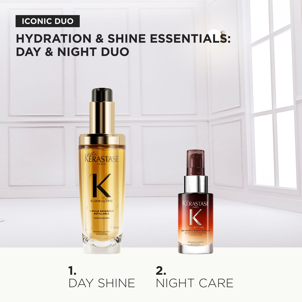 ElIxir Ultime Hair Oil and  8h Magic Night Serum Luxury Duo Gift Set